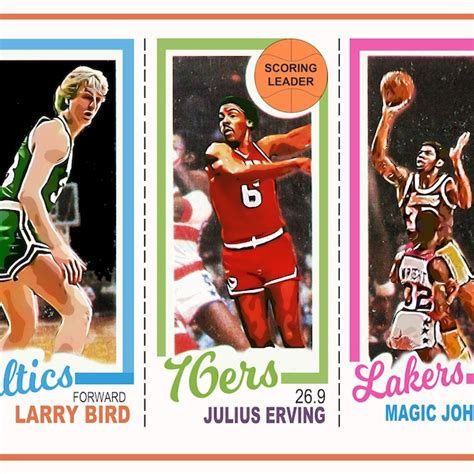 Larry Bird Magic Johnson Poster Etsy