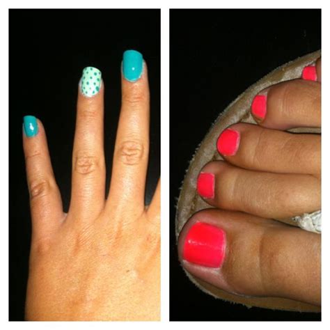 Summer Mani And Pedi Mani Pedi Toes Match Nails Summer Finger