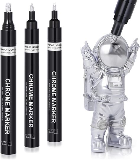 Silver Chrome Paint Marker Pens Art Liquid Mirror Chrome Paint Pen For