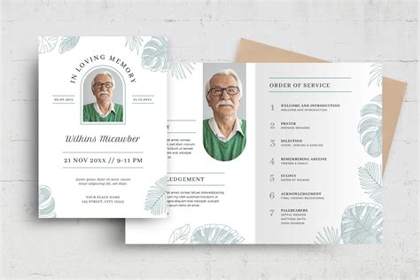 Funeral Program & Memorial Service [PSD, AI, Vector] - BrandPacks