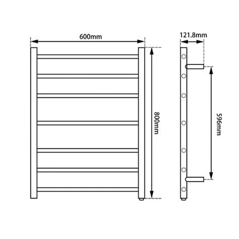 Albion Collection 7 Bar Steel Electric Heated Towel Rack The Build By