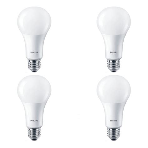 Philips 100W Equivalent Daylight A21 LED Light Bulb (4-Pack) | The Home ...