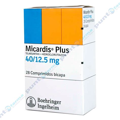 Micardis Plus Telmisartan 40 12 5 Mg Caja De 28 Comprimidos Doble