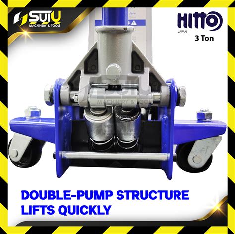 HITTO 3 Ton / 3Ton Low Profile Double Pump Hydraulic Floor Jack Kuala ...