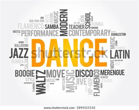 Dance Word Cloud Collage Concept Background Stock Illustration 1894315510