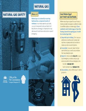 Fillable Online Natural Gas Safety Natural Gas Is A Naturally