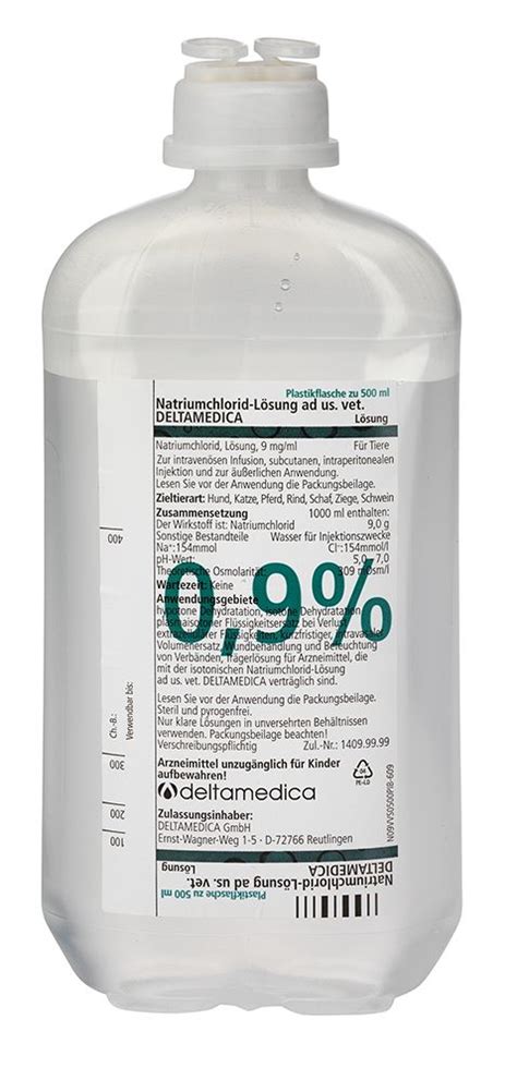 Isotonische NaCl Lösung 0 9 ad us vet für Tiermedizin