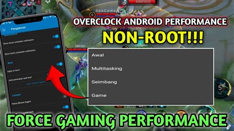 Mode Gaming Overclock Performa Android Tanpa Root L Speed No Root