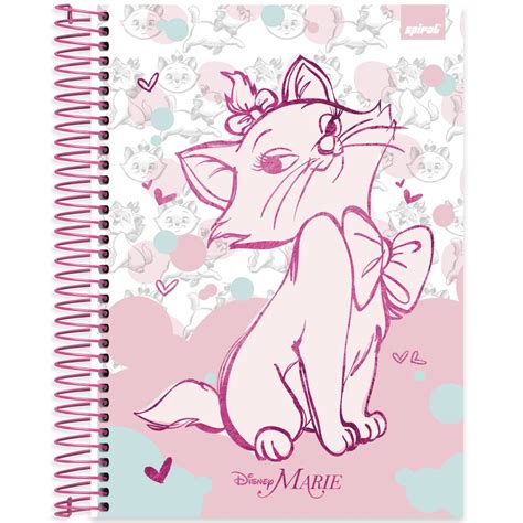 Caderno Universit Rio Capa Dura X Folhas Disney Marie