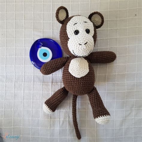 Amigurumi Örgü Oyuncak Maymun Sağlıklı Oyuncak El Örgüsü Oyuncak