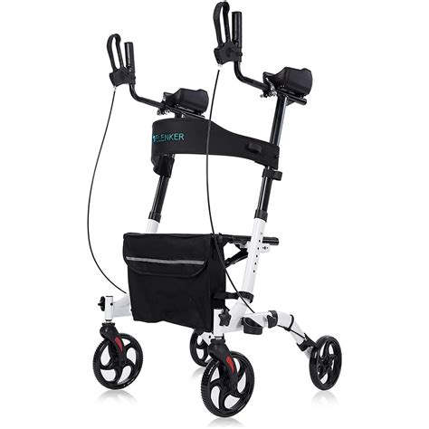 Elenker Upright Walker Stand Up Folding Rollator Walker Back Erect