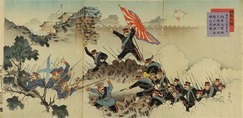 画狂人 日露交戦 明治三十七年五月一日 我軍九連城之露軍ヲ撃退シ吶喊占領之光景 浮世絵 原書房 神田神保町