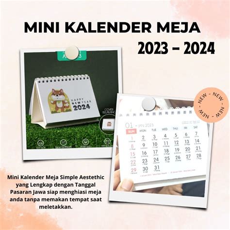 Jual Murah Mini Kalender Duduk Mini Kalender Meja Aesthetic