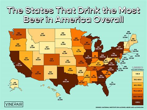 The States That Drink the Most Beer in America (2022) [Map] | VinePair