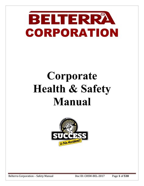 Corporate Health Safety Manual By Mining Life Exploration News Issuu