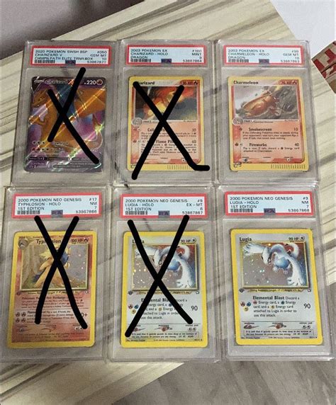 Pokemon Card Psa Graded Slabs Charizard Lugia Hobbies Toys Toys