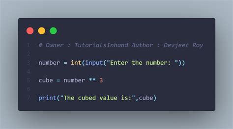 Program To Find Cube Of A Number In Python