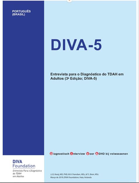 DIVA 5 TDAH adulto Português BR organized Medicina Studocu