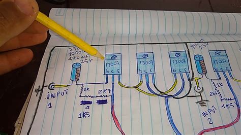 esquema do amplificador caseiro transistor 13007 de fonte ATX faça o