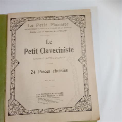 Partitions Le Petit Claveciniste Collection Le Petit Pianiste