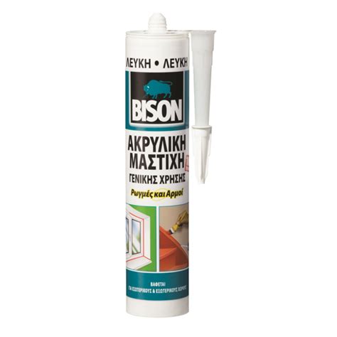 Bison Acrylic Universal Ακρυλική Μαστίχη Ξύλου Λευκή 300ml