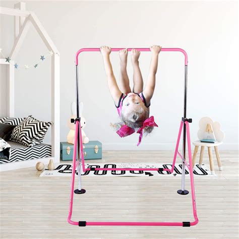 Buy RINREA Gymnastic Bars for Kids with Adjustable Height, Folding ...