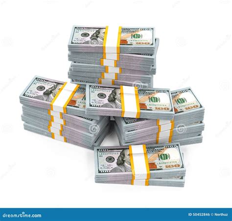 Piles De Nouveaux 100 Billets De Banque De Dollar US Illustration Stock