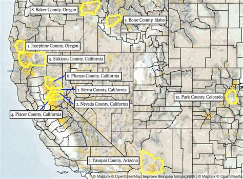 Where To Find Gold The Top Ten Us Counties Western Mining History