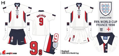 England Home Kit Variations For The World Cup Finals England Kit