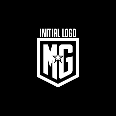 MG initial gaming logo with shield and star style design 15901195 ...