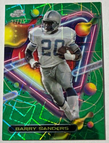 2024 Topps Composite Football Barry Sanders Detroit Lions Chrome Green