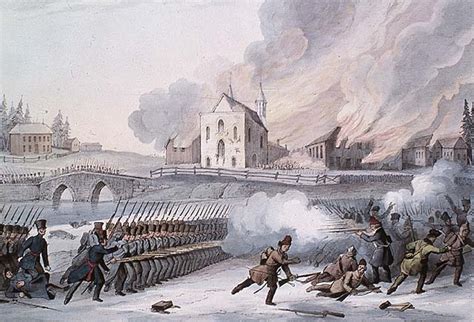 Battle Of Saint Eustache During The Lower Canada Rebellion In 1837 Painting By Lord Charles