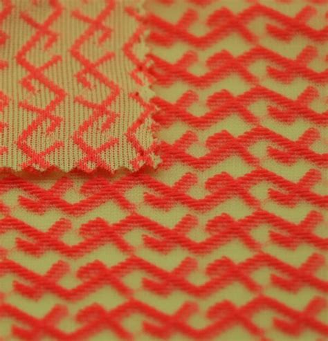 3D Air Spacer Sandwich Mesh Fabric Jacquard Red High Visibility Mesh