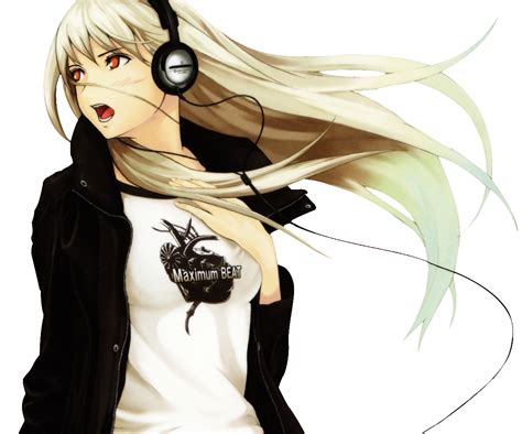 Anime Girl Render Headphones