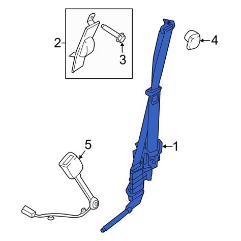 Ford OE JL3Z16611B09AC Front Left Seat Belt Lap And Shoulder Belt