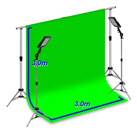 Suporte Fundo Infinito 3x3 Tecido Chroma Key 3x3 Bag Escorrega