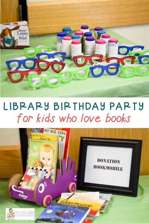 Library Birthday Party for Bookworm Kids