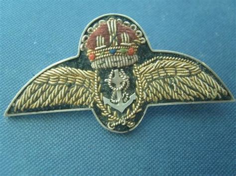 Ww Pilots Original British Fleet Air Arm Kings Crown Wings Badge