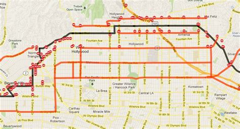 los angeles marathon elevation map