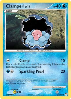 Clamperl Diamond Pearlgreat Encounters Tcg Card Database