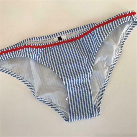 J Crew Swim 48 Jcrew Seersucker Lowrider Bikini Bottom J291 Poshmark