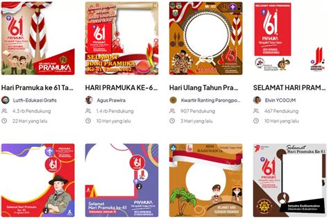 Gratis Kumpulan Link Twibbon Hari Pramuka Nasional Ke Desain