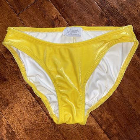 Vintage Bikini Small S Velvet Yellow Jamyes Bra Gem