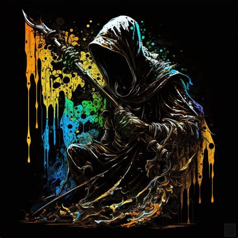 Premium AI Image | Ghost image painted with colorful colors Ai ...