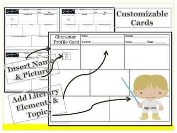 Star Wars Character Analysis Profile Cards Common Core by James Whitaker