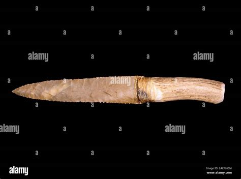 Prehistoric Flint Knife Stock Photo Alamy