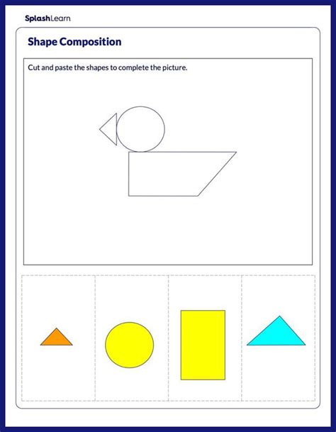 Make a Duck using Shapes - Math Worksheets - SplashLearn