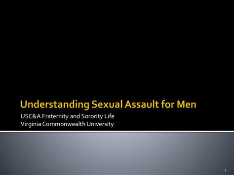 Understanding Sexual Assault For Men