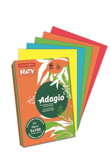 Papir Fotokopirni Color A4 80gr Rey Adagio Intense 500 1 Mix Novolux