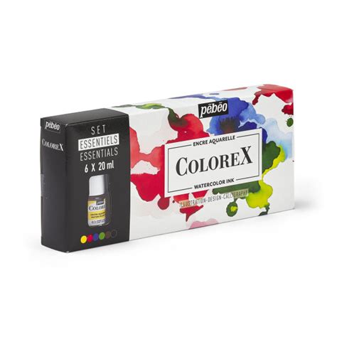 Encre Aquarelle P B O Colorex Set De Couleurs Essentielles Ml